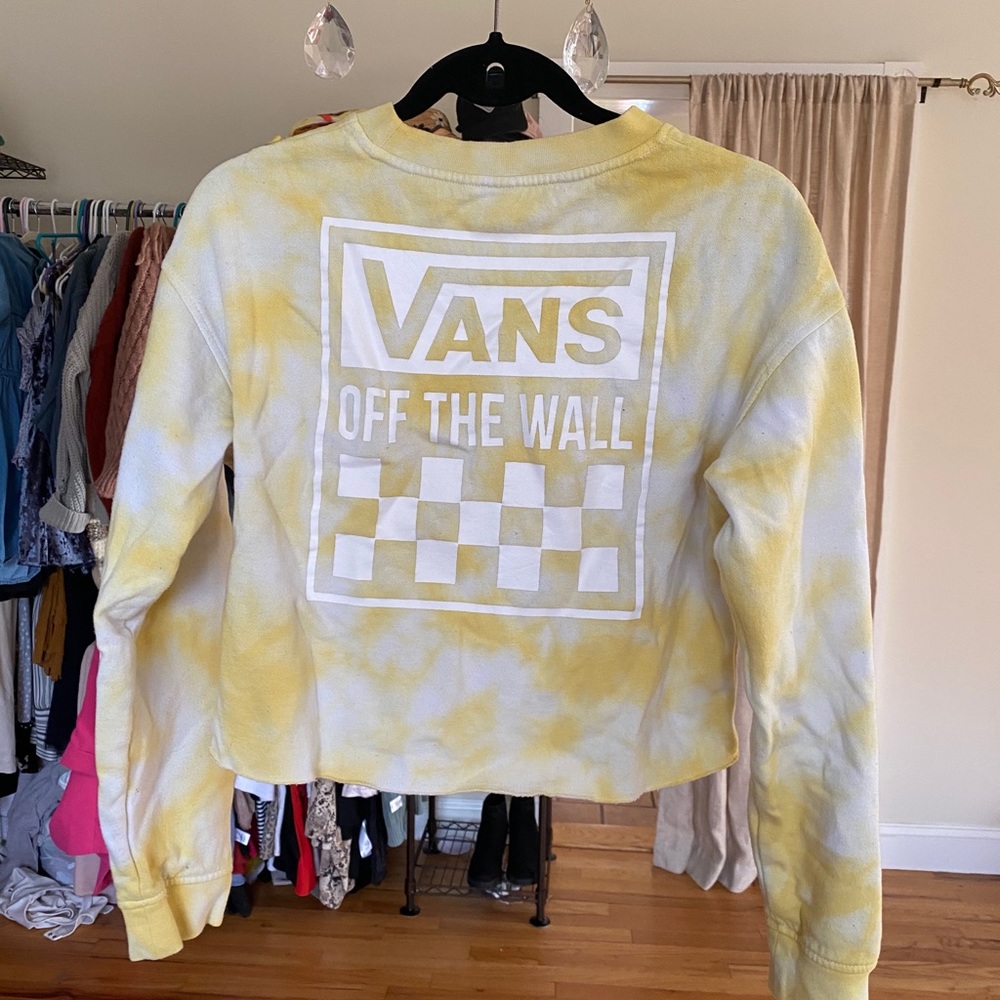 Tie Dye Cropped Vans Sweatshirt